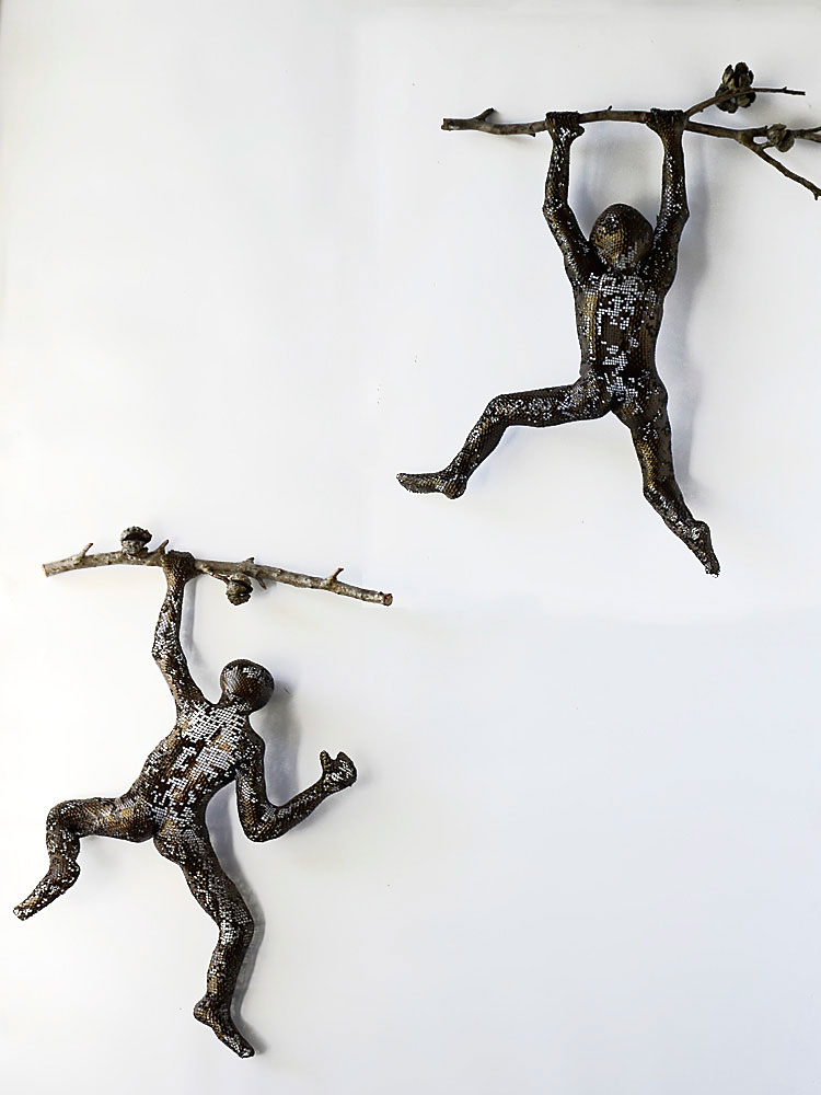 climbing figures wall art