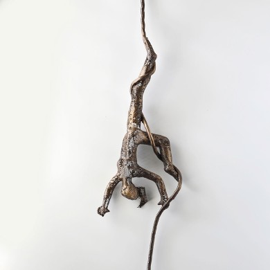 Acrobat sculpture - Female sculpture - wire mesh - Metal art