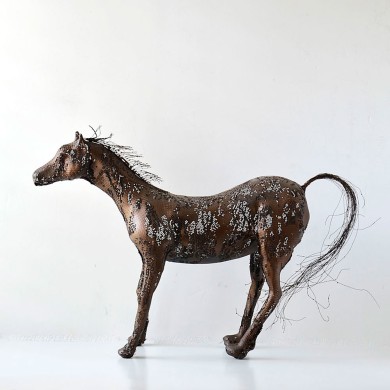 Metal horse sculpture, metal art, horse decor, Metal Horse figurine