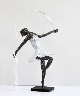 Dancer art - Metal art - Dancer Sculpture - home decor - wire mesh sculpture