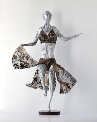 Metal art, Ballet dancer, Decorative art, Living room decorating idea, Contemporary art, Metal Sculpture