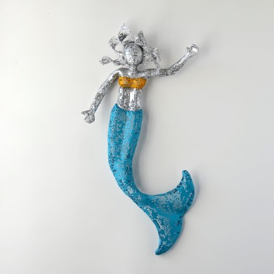 Little mermaid - Metal wall art - mermaid art - home decor - woman dancing