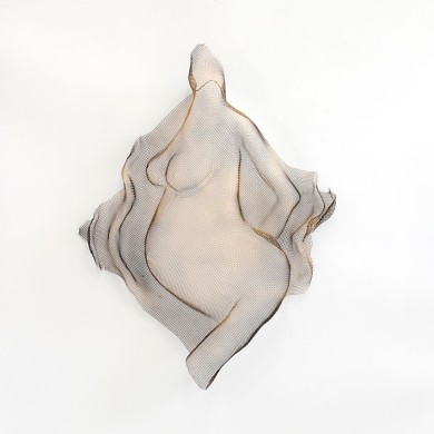 Metal wall sculpture, Nude Pregnant woman sculpture, wire mesh sculpture, home decor, metal art, sexy woman torso, pregnant belly