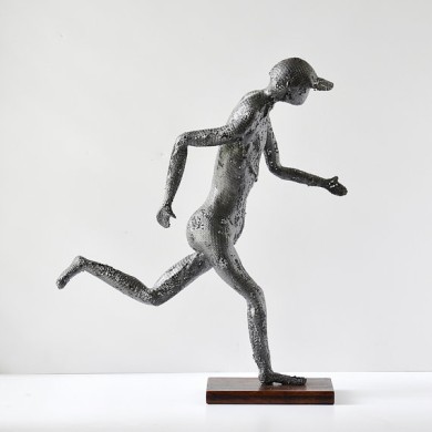Metal art sculpture - running man - Metal wire mesh Sculpture - running art - Contemporary art - Male Figurine