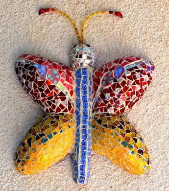 Butterfly - Work of Sigalit with mosaic tiles