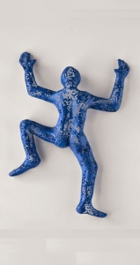 Wire Mesh Sculpture climbing man